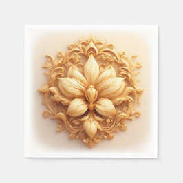 Guardanapo De Papel Flor Elegante no fundo do Ornamentado