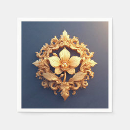 Guardanapo De Papel Flor Elegante no fundo do Ornamentado