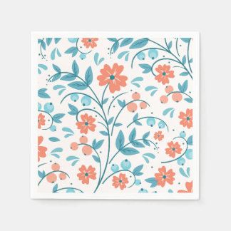 Guardanapo De Papel Flor laranja minimalista