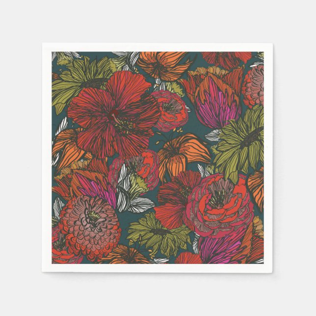 Guardanapo De Papel Flor Medley (Frente)