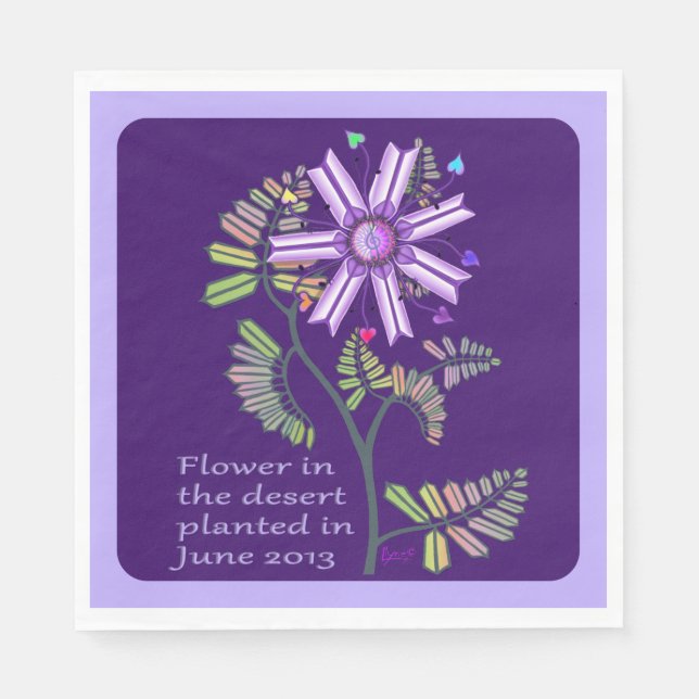 Guardanapo De Papel Flor no Deserto Napkins (Frente)