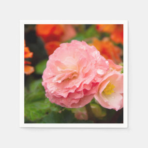 Guardanapo De Papel Flor rosa delicada após a chuva