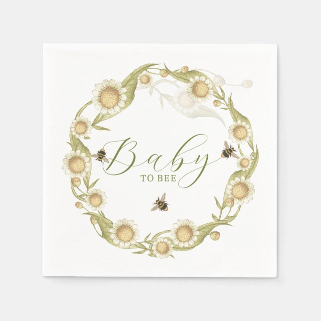 Guardanapo De Papel Flor Selvagem para Chá de fraldas (Frente)