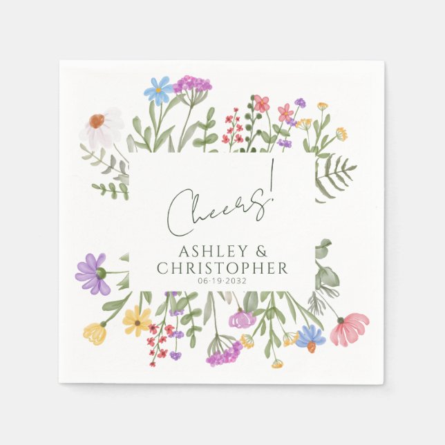 Guardanapo De Papel Flor Selvagem Russo Moderno (Frente)