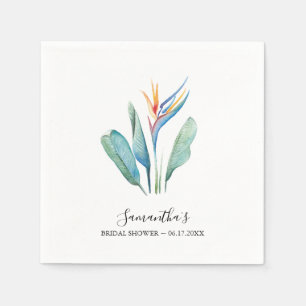 Guardanapo De Papel Flor tropical do Chá de panela personalizado