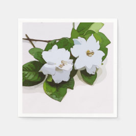 Guardanapo De Papel Flor White Gardenia