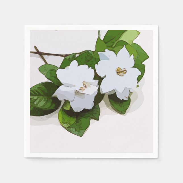 Guardanapo De Papel Flor White Gardenia (Frente)