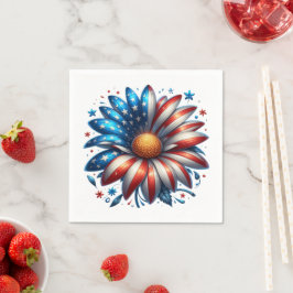 Guardanapo De Papel Floral 4 de julho