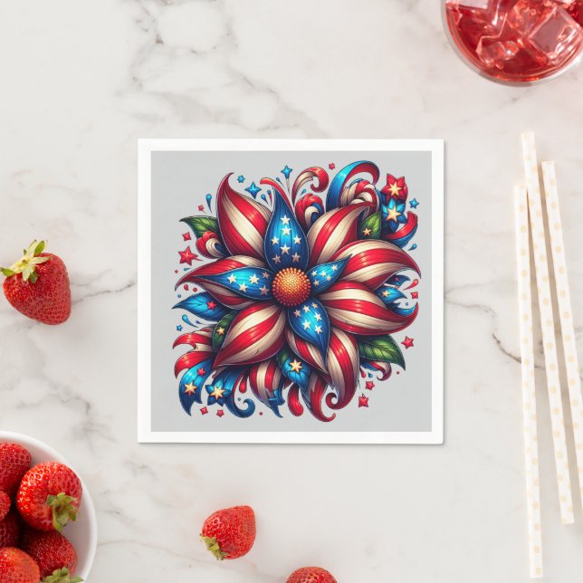 Guardanapo De Papel Floral 4 de julho (Insitu)