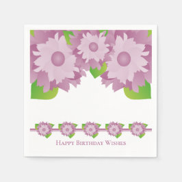 Guardanapo De Papel Floral Acentuado Com Roxo