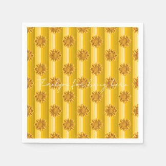 Guardanapo De Papel Floral Amarelo