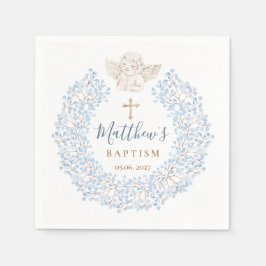 Guardanapo De Papel Floral Blue Baby Angel Cross