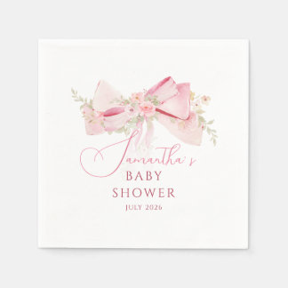 Guardanapo De Papel Floral Bow Elegant Flower Girl baby shower 