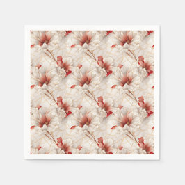 Guardanapo De Papel Floral Branco Belo