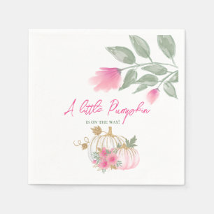 Guardanapo De Papel Floral branco Dourado, cor-de-rosa, com abóbora br