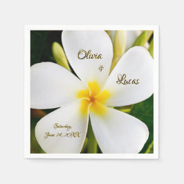 Guardanapo De Papel Floral Branco Tropical - Novos Começos - Casamento