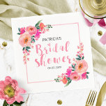 Guardanapo De Papel Floral de Aquarela Rosa-Brilho chá de panela<br><div class="desc">Chá de panela Floral Botânico Rosa Brilhante Nápoles</div>