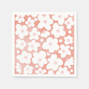 Guardanapo De Papel Floral de Margarida Rosa Cor-de-Rosa Bonita