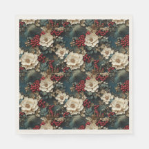 Floral de Natal com Flores Brancas e Verde