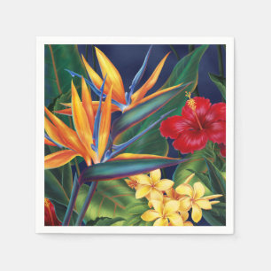 Guardanapo De Papel Floral havaiano do paraíso tropical