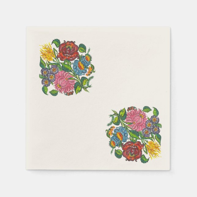 Guardanapo De Papel Floral Húngaro Negrito (Frente)