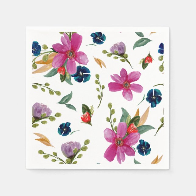 Guardanapo De Papel Floral Joyeaux Signature Napkins (Frente)