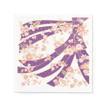 Floral Kimono Padrão Violet