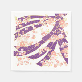 Guardanapo De Papel Floral Kimono Padrão Violet