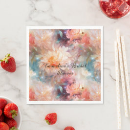 Guardanapo De Papel Floral Laranja de Pêssego rosa