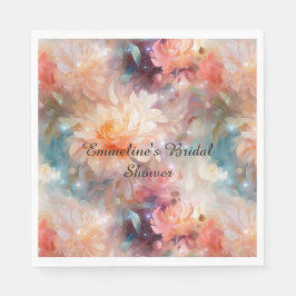 Guardanapo De Papel Floral Laranja de Pêssego rosa