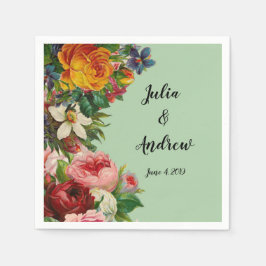 Guardanapo De Papel Floral Mint