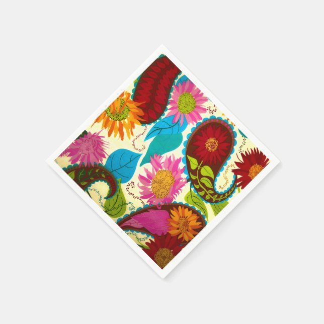 Guardanapo De Papel Floral Paisley (Canto)