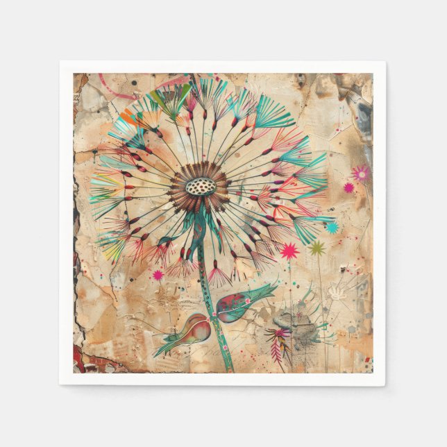 Guardanapo De Papel Floral Party Napkin (Frente)