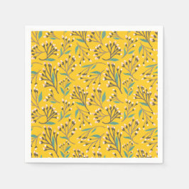 Guardanapo De Papel Floral Pattern in  delicate branches and buds