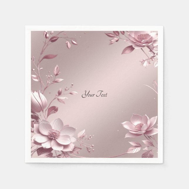 Guardanapo De Papel Floral Rosa Delicado (Frente)