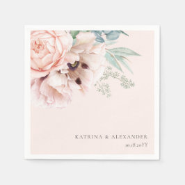 Guardanapo De Papel Floral Rosa-Rosa Elegante