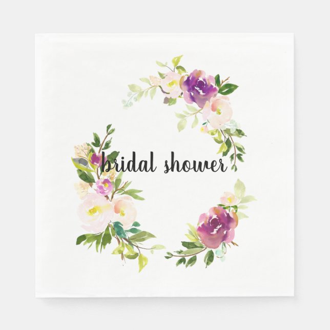 Guardanapo De Papel Floral Rosa Turvo (Frente)