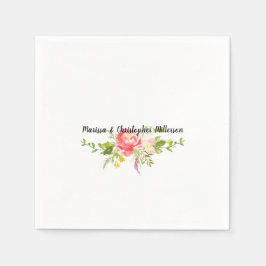 Guardanapo De Papel Floral Rosa Vermelho