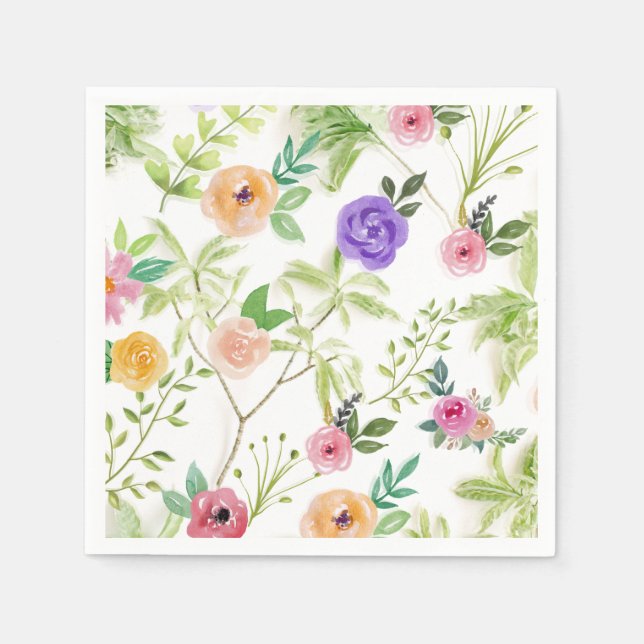 Guardanapo De Papel Floral Shabby Chic (Frente)
