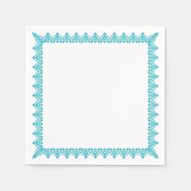 Guardanapo De Papel Floral Square Frame Napkins (Frente)