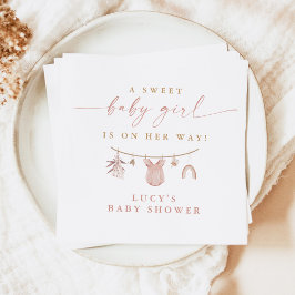 Guardanapo De Papel Floral Sweet Baby Girl Chá de fraldas