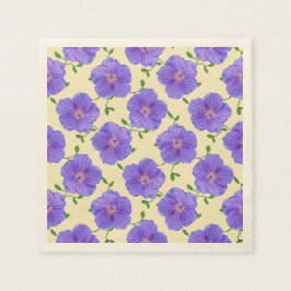 Guardanapo De Papel Floral Sweet Blue Garden Fllowers em qualquer cor