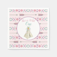 Floral Tribal Teepee Wild One primeiro aniversario