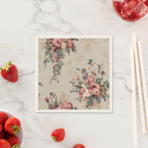 Guardanapo De Papel Floral Vintage