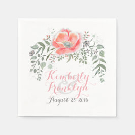 Guardanapo De Papel Floral Vintage Boho Wedding