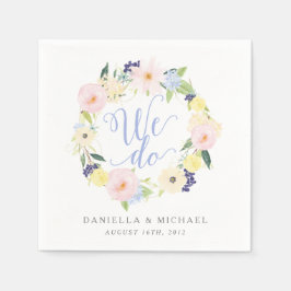 Guardanapo De Papel Floral Vintage Spring Wedding Personalizado