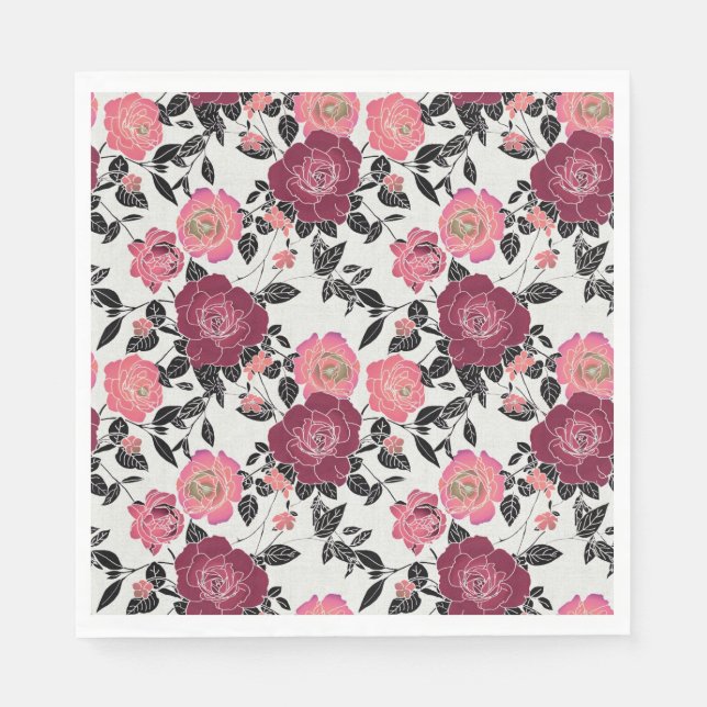 Guardanapo De Papel Flores 1421 Papel-Almoço Nápoles (Frente)