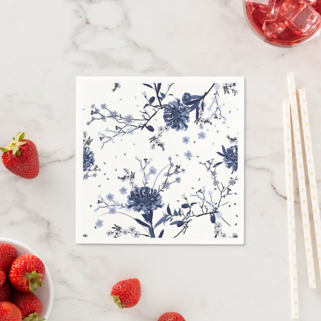 Guardanapo De Papel Flores azuis (Insitu)