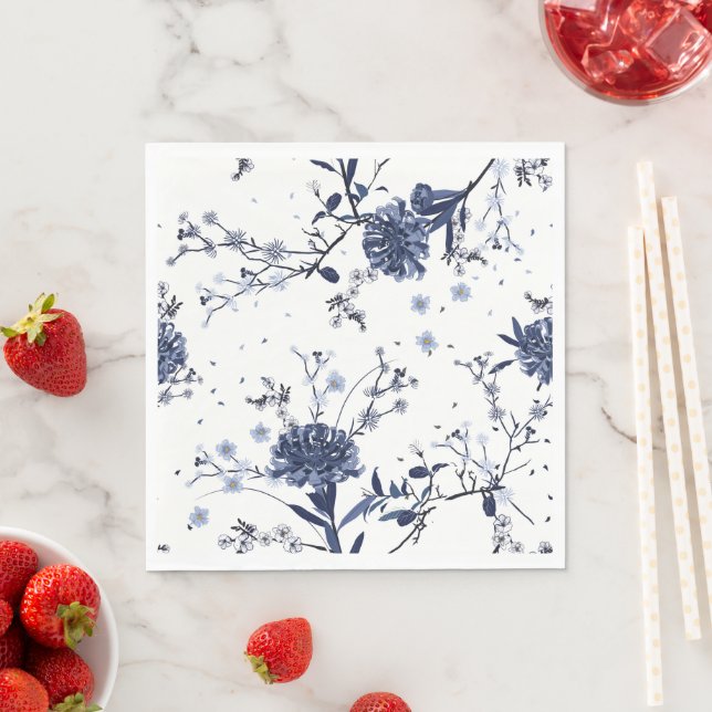 Guardanapo De Papel Flores azuis (Insitu)