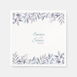 Guardanapo De Papel Flores Azuis Elegantes Napkins